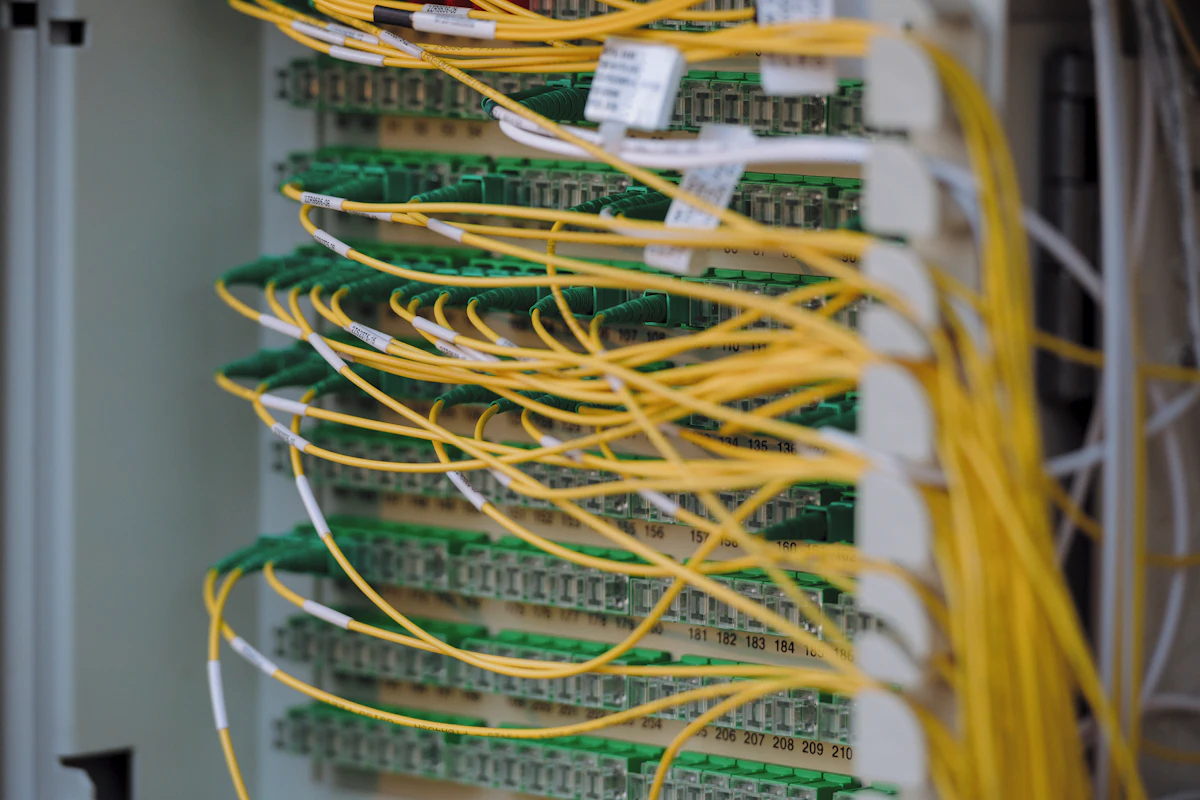 Demo photo: neatly connected network cables